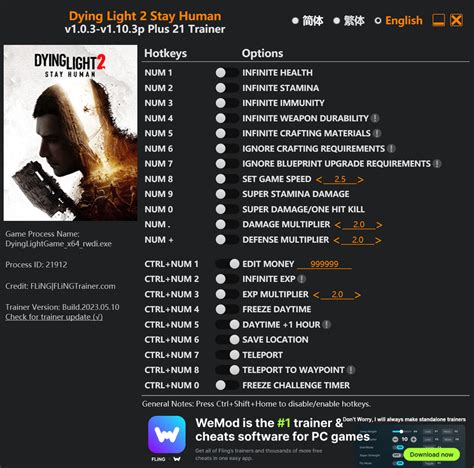dying light 2 stay human trainer|Iba pa.